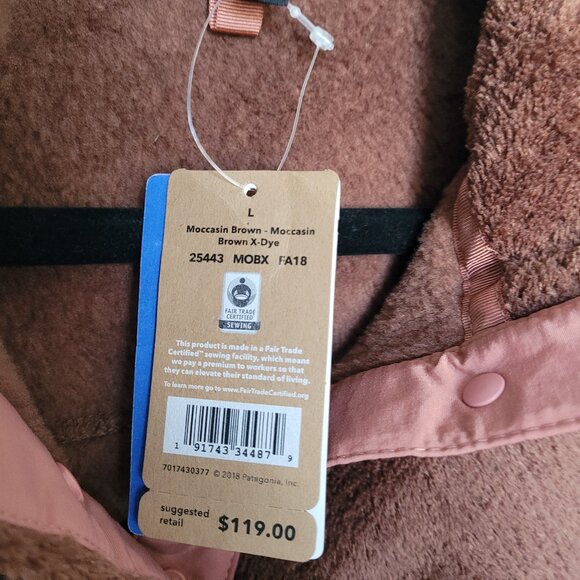 Patagonia Women Re-Tool Snap-T Pullover Moccasin Brown Large New - Picture 3 of 10